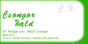 csongor wald business card